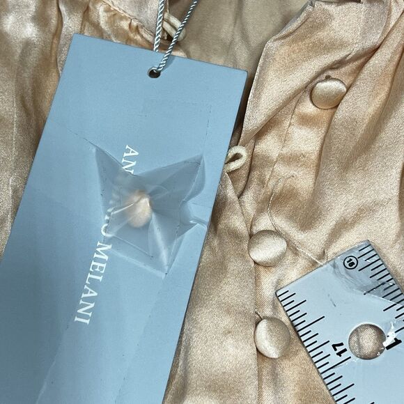 Antonio Melani Blouse Chelsea Halter Womens Large Peach Silk Blend Sleeveless - Picture 11 of 11